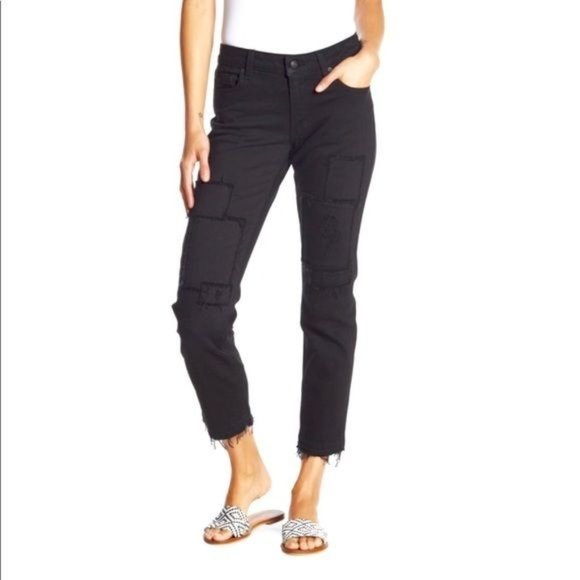 Derek Lam 10 Crosby Denim Mila Patchwork Girlfriend Jeans - Picture 15 of 16